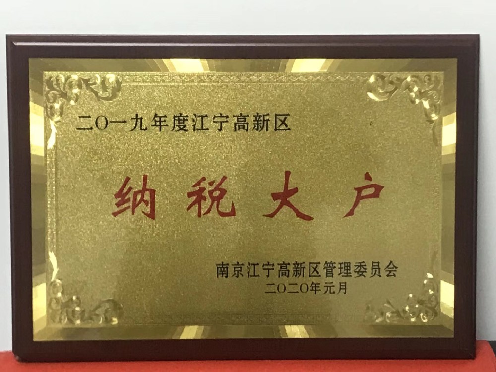 2019年度江宁高新区纳税大户